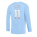 Manchester City Jeremy Doku #11 Replika Hemma matchkläder 2023-24 Långa ärmar